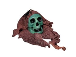KOFIHETY Decoración Colgante de Calavera con Espuma Sangrienta para Casa Encantada - Halloween (verde)