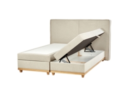 Colchón de cama continental BELIANI Dynasty de poliéster color crema 200x217x122