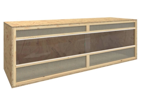 vidaXL Terrario de madera contrachapada 144x46x48 cm