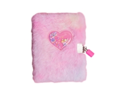 Diario secreto para niñas, diario rosa con candado | Diario de peluche en forma de corazón con llave, Vayotoy