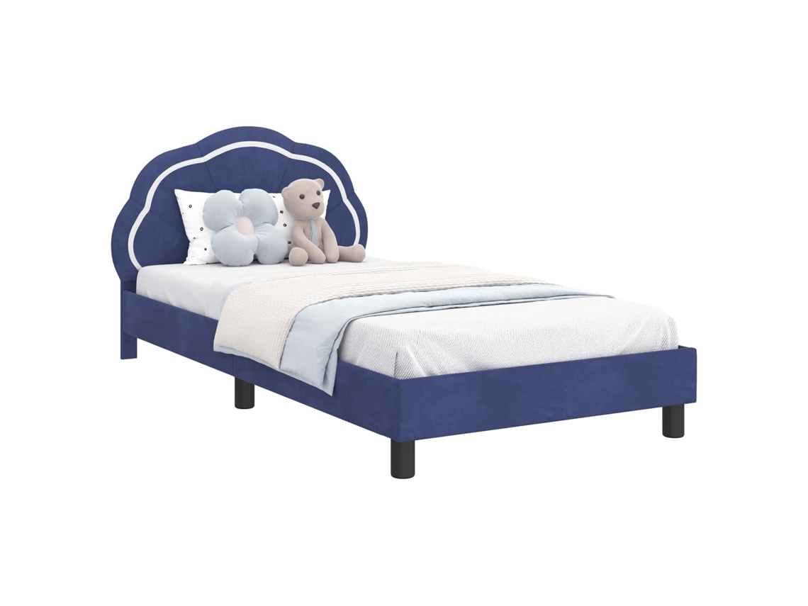 Maison Exclusive - Cama Para Niños Con Cabecero Azul Policía 80 X 200 Cm
