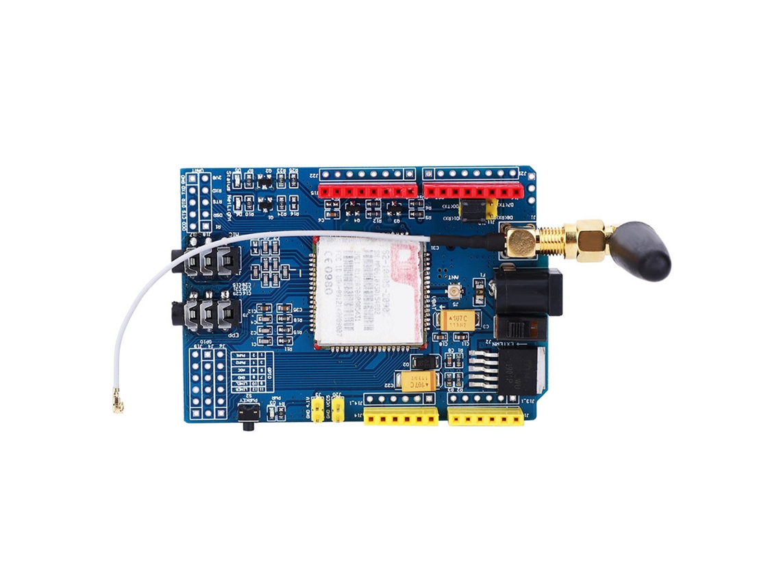 Módulo de desarrollo GPRS/GSM de cuatro bandas 850/900/1800/1900 MHz con 12 GPIO e interfaz serie TTL