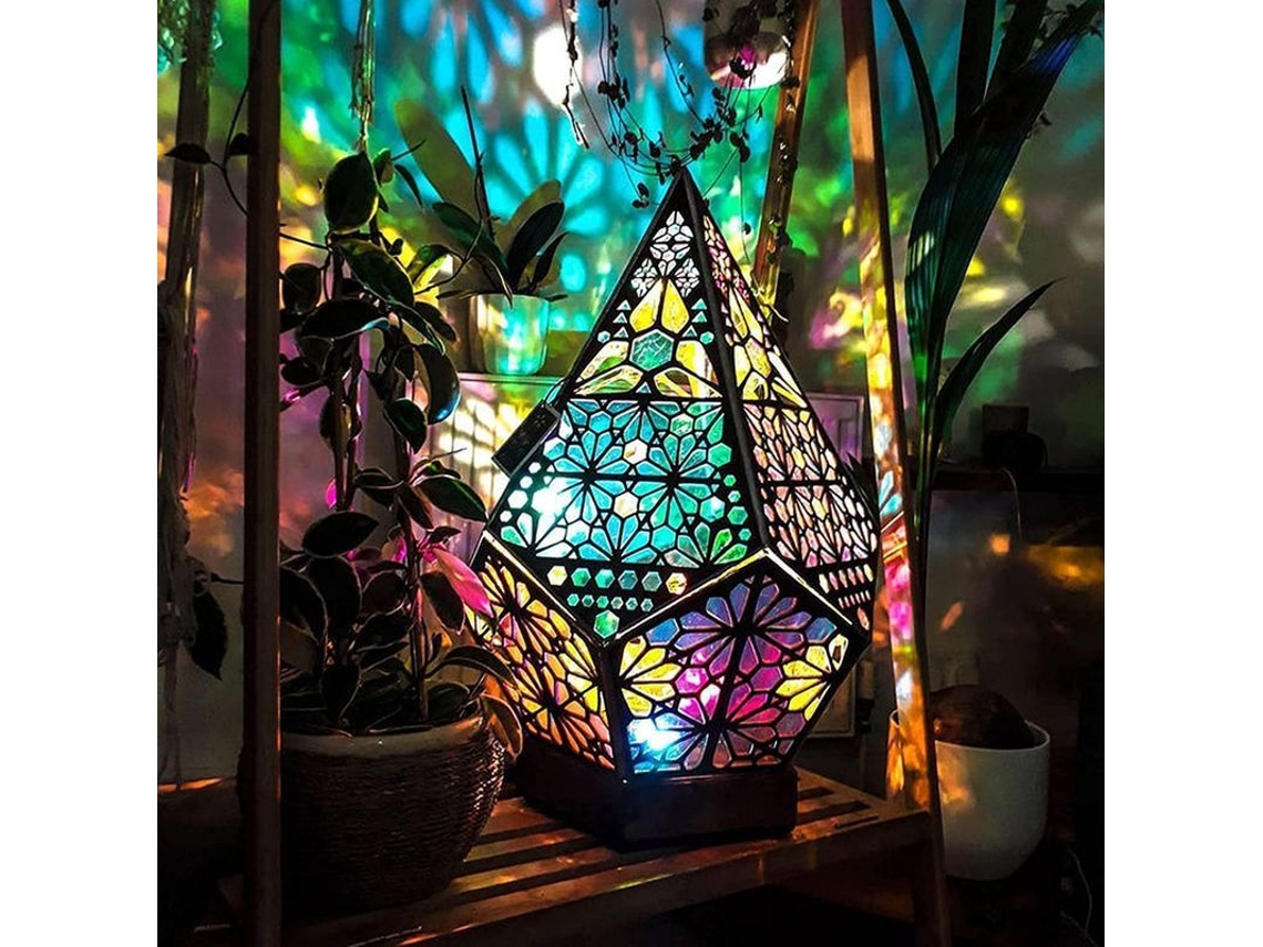 2026altiro-lámpara De Pie De Madera Estrella Polar - Lámpara De Noche Decorativa Geométrica Bohemia Con Recortes
