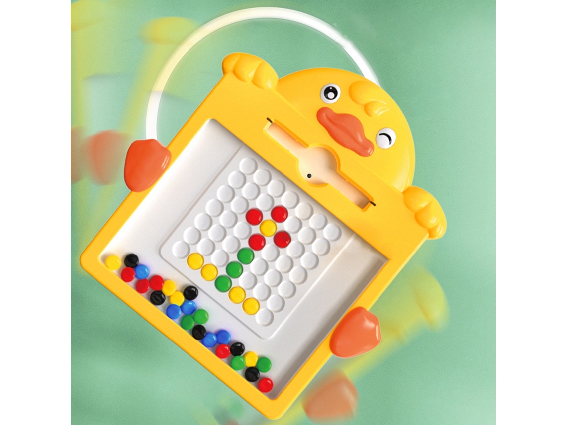 Pizarra Magnética Con Perlas, Un Adorable Patito, Un Colorido Tablero De Rompecabezas, Un Juguete Educativo Para Niños.