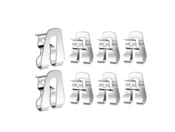 8 Clips De Cinturón Para Herramientas Ryobi Ridgid 18v, Ganchos De Acero Inoxidable 304 Con Tornillos, Compatible Con Makita Dewalt Plata