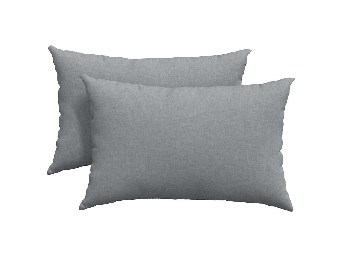 Cojines De Sofá 2 Uds Gris Claro 60 X 40 Cm Tela