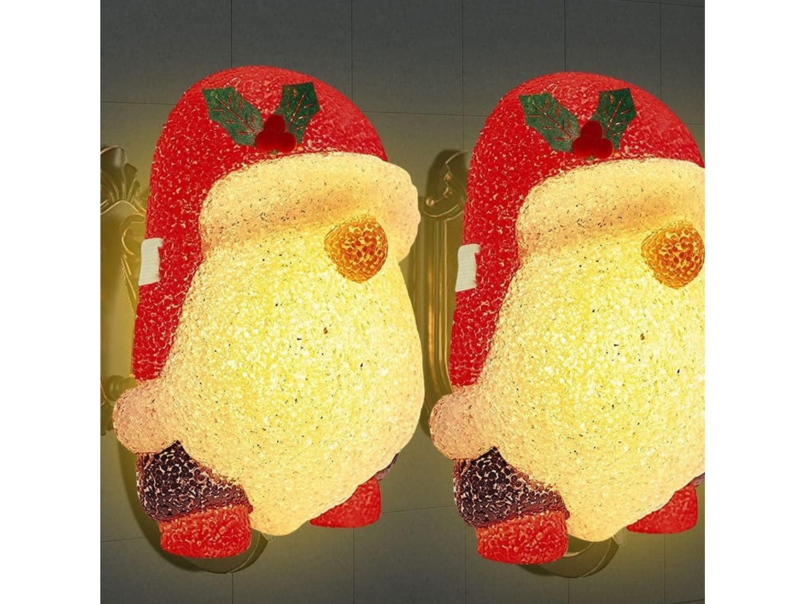 Juego De 2 Pantallas De Lámpara De Papá Noel, Luces Exteriores Para El Garaje Para Navidad.
