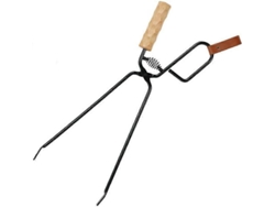 Pinzas Para Leña Prácticas, Antideslizantes Con Mango De Madera, Ideal Para Barbacoas Al Aire Libre Y Camping