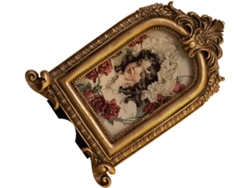 Soporte decorativo de resina antigua para marco de fotos, para mesa, GOKOCO