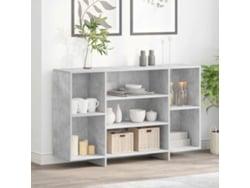 Aparador De Madera Contrachapada Gris Hormigón 120x30x75 Cm