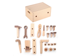 Kit de herramientas Montessori de madera para niños ATS, caja de herramientas de mantenimiento multifuncional, juguete educativo para la primera infancia.