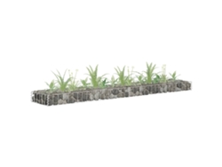 Sitio de construcción elevado | Jarrón de jardín | Jardinera/Cesta de gaviones de acero galvanizado de 180 x 30 x 10 cm Wsd695515 Lovely Home