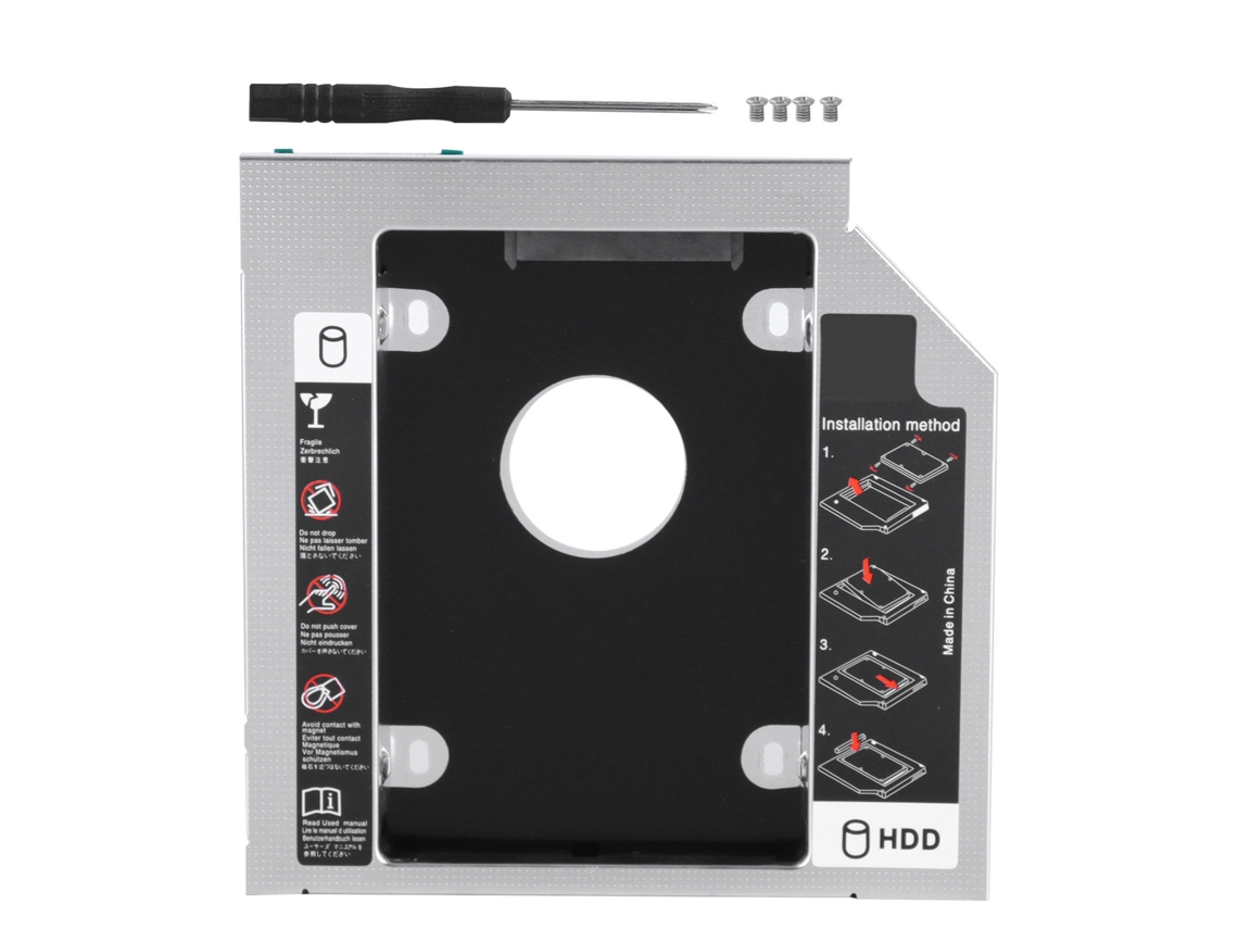 Sata3.0 Hdd Caddy 12.7mm Universal Aluminio Gabinete De Disco Duro Secundario Para Portátil