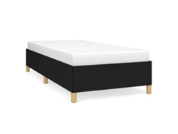 Maison Exclusive - Estructura De Cama Sin Colchón Tela Negro 90x190 Cm