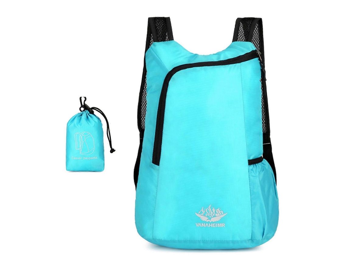 Mochila plegable para mujeres, hombres y adolescentes, ideal para senderismo, acampada, escalada, ciclismo y viajes. Color verde lago.