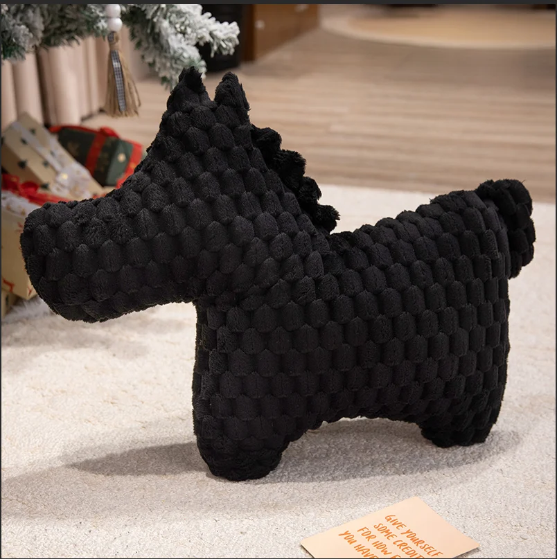 (negro, 60 Cm) Lindo Peluche De Pony De Dibujos Animados Realista Y Colorido