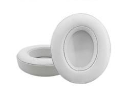 Estuche para auriculares de piel suave y transpirable, 2 piezas, para Beats Studio 2/3, color piel de oveja blanca.