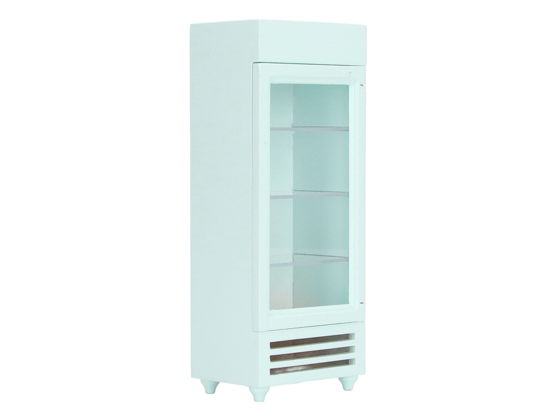 Refrigerador Vertical Para Casa De Muñecas, Escala 1:12, Madera De Alta Simulación, Verde Menta.