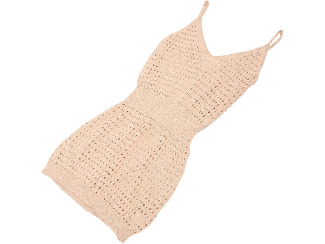 Vestido De Playa Informal De Punto Para Mujer, Ideal Para Cubrirse El Traje De Baño.