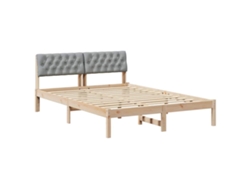 Maison Exclusive - Estructura De Cama Marrón Y Gris Claro 140 X 190 Cm