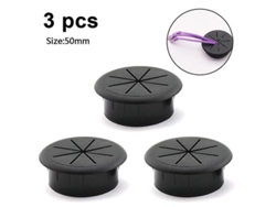 3 Pasacables Para Escritorio, Tapas Para Agujeros, Abs Negro Para Pc De Oficina Mql