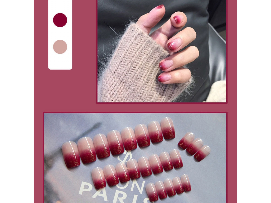 Uñas Falsas Terminadas Parches Plásticos Usables Accesorios De Arte De Uñas Suministros 03