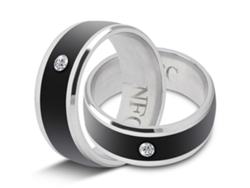 Anillo inteligente NFC multifuncional, dispositivo mágico universal para teléfonos móviles Nostalgia88 (talla 11)