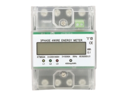 Medidor Eléctrico Digital Lcd Trifásico De 4 Hilos Para Riel Din, 5(30)a Kwh