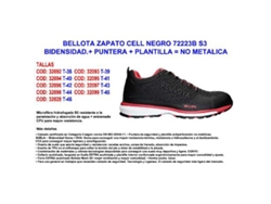 Bellota zapato cell 72223b-n  41 s3 bidens.+punt+plant no metal
