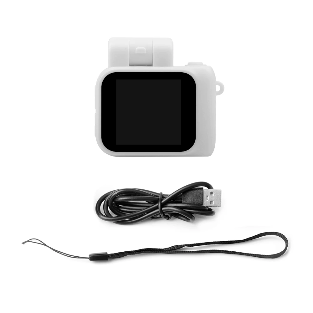 (blanco - Sin Tarjeta De Memoria) Mini Cámara Slr Para Niños Con Flash Y Base De Batería, 1080p, Pantalla Lcd