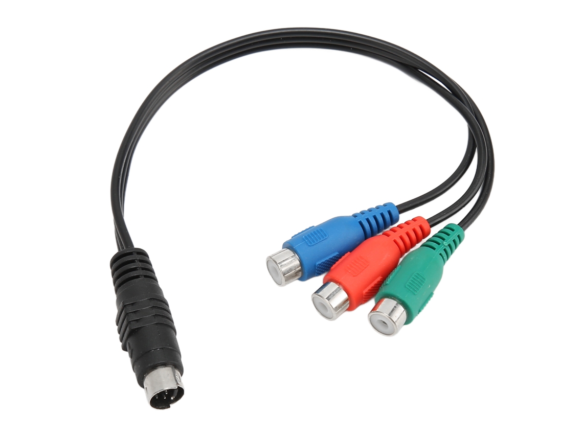 Cabo Adaptador S-video 7 Pinos Macho Para 3rca Fêmea 0.27m Alta Precisão Plug Play