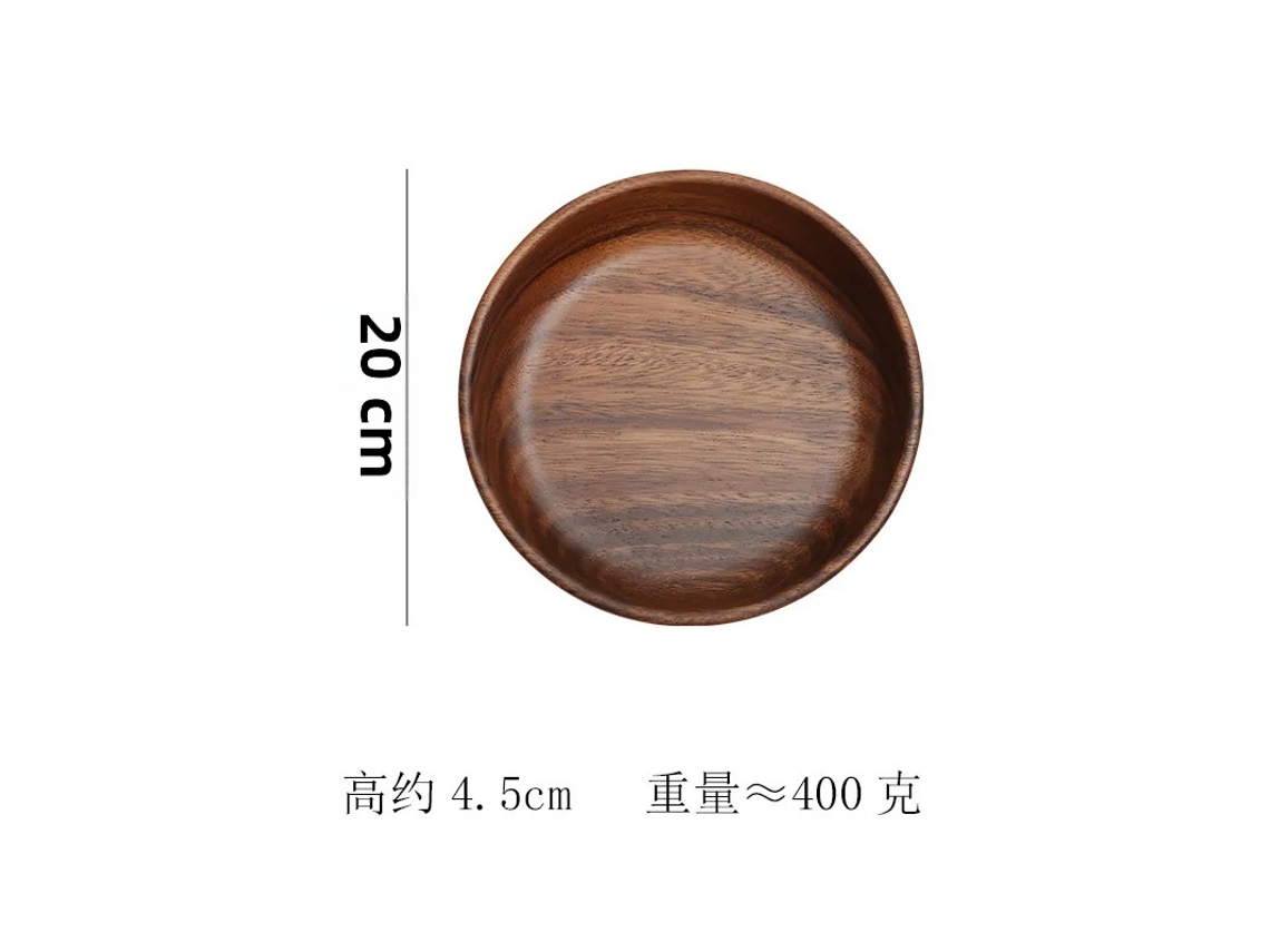 (20 Cm) Ensaladera Y Frutero De Madera Maciza De Diseño Retro Náutico, Utensilio De Cocina Creativo Y Recipiente De Almacenamiento