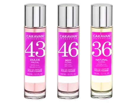 3x Perfume de Hombre Nº43 Nº36 Nº46 150ml CARAVAN