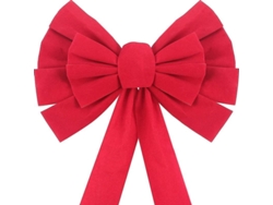 Lazos Grandes De Terciopelo Rojo Para Navidad, 6 Piezas, Para Decorar Árboles Y Coronas.