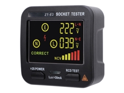 Testador De Tomadas Com Tela Lcd Colorida Detecção De Vazamento Teste De Fio Neutro E Ativo