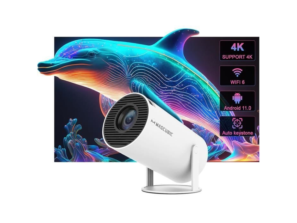 Miniproyector Magcubic Hy300 4k Wifi 6 Bluetooth 5.0 de 130 pulgadas