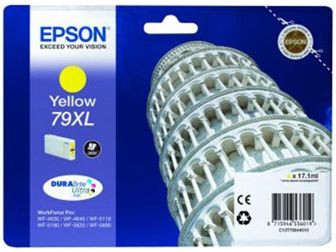 Cartucho de tinta EPSON T79 Amarillo XL Workforce Pro Wf-4630/4640/5110/5190/5620/5690