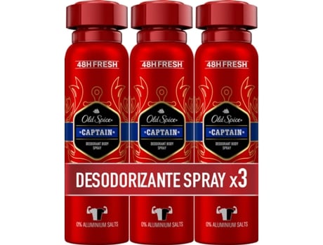 Pack Desodorizante Spray OLD SPICE Captain (3 x 150 ml)