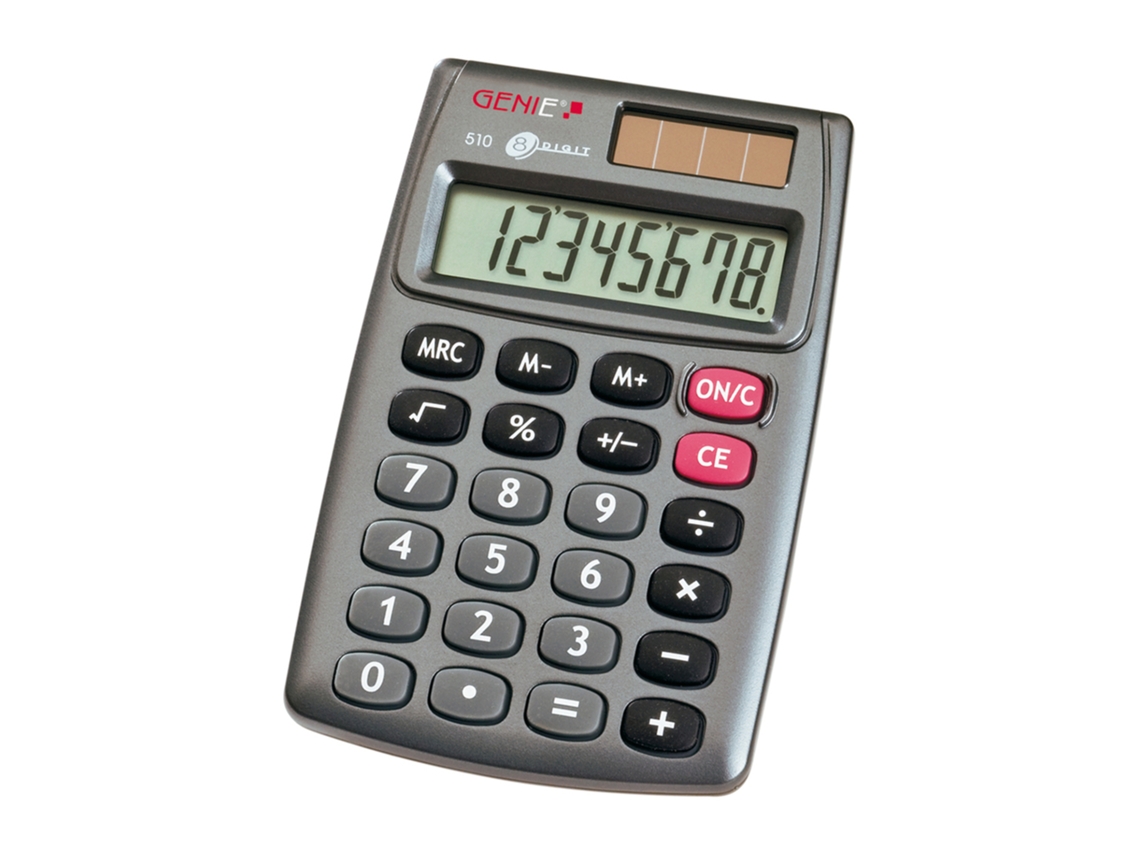 Calculadora Pocket GENIE 510 8 Dígitos Gris