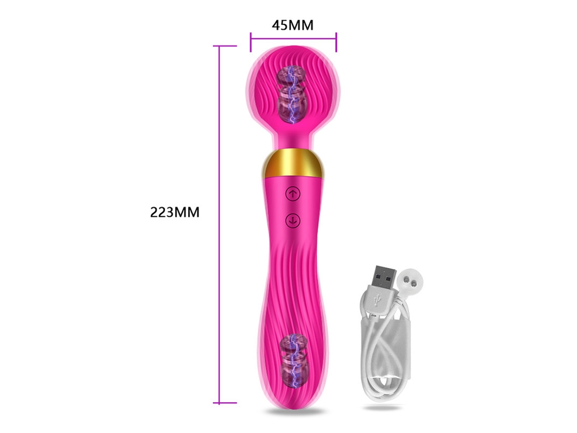 Vibrador potente de 18 frecuencias, masajeador de punto G femenino estimulador de clítoris (Rojo) YIZHOOD