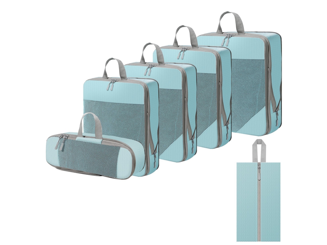 Juego De Organización Para Clasificar Ropa De 6 Piezas, Cubos De Embalaje Para Viajes Que Ahorran Espacio CHRUI Blue