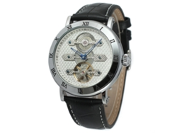 Reloj Automático Mecánico Hombre Impermeable Forsining (dial Blanco Correa Negra)