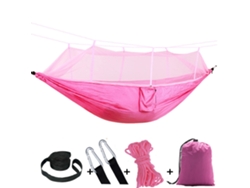 Hamaca De Descanso Chrui Con Mosquitera, 260 X 140 Cm (rosa)