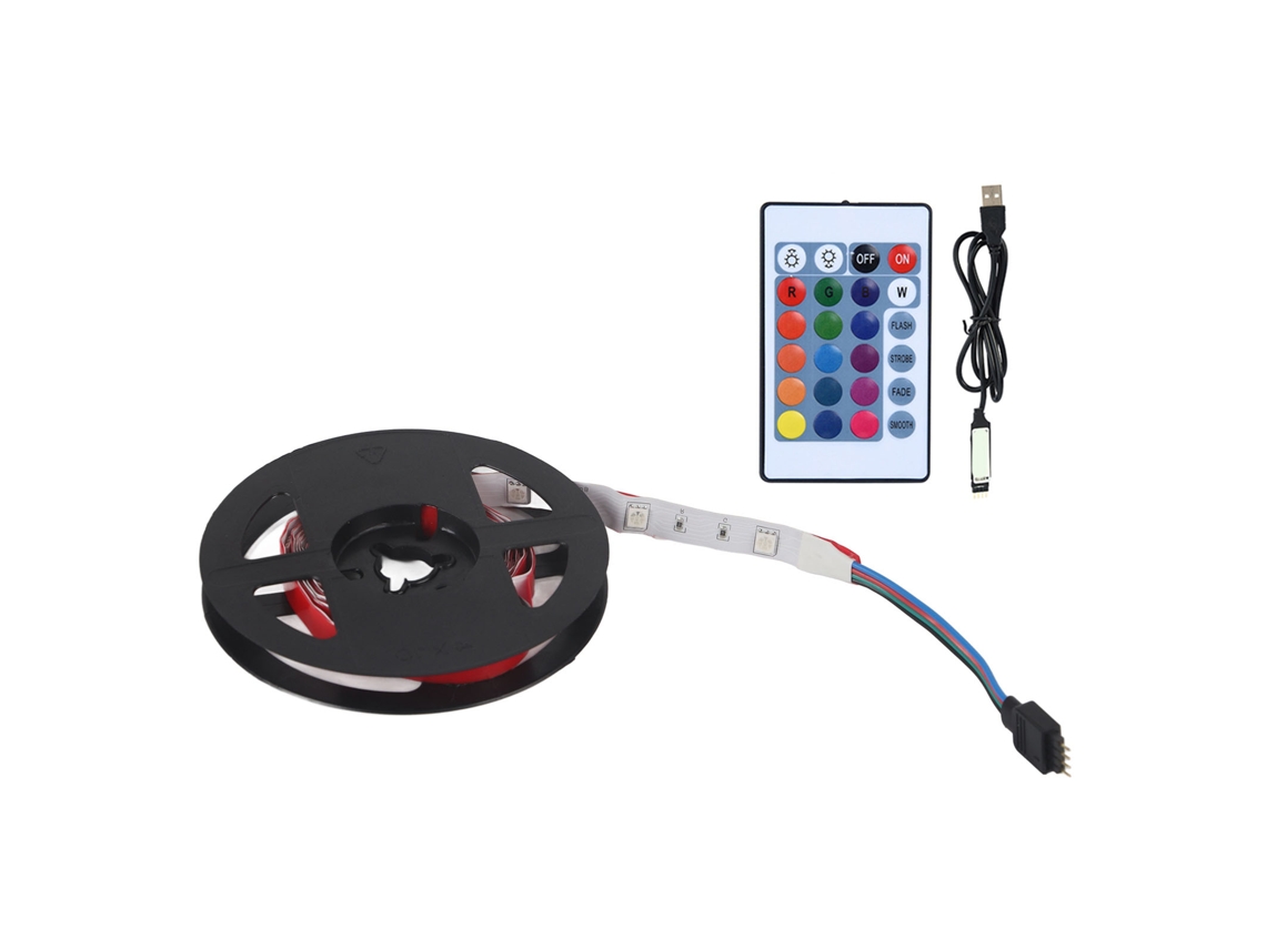 Tira Led Rgb 5050 Flexible, Usb 5v, 1 M, 30 Led Para Retroiluminación De Tv