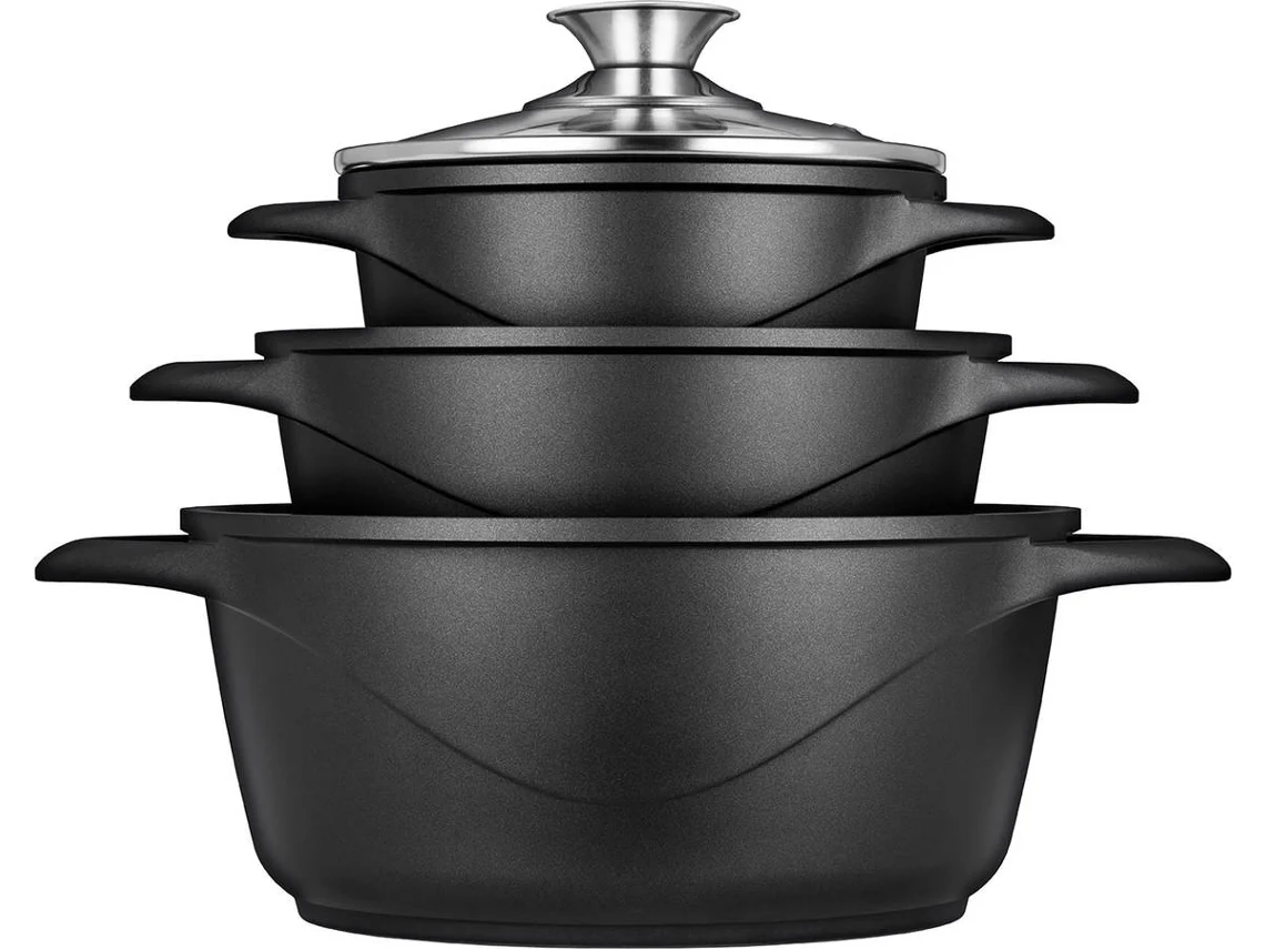 Batería de Cocina Inducción 6 Piezas Aluminio Fundido SMILE