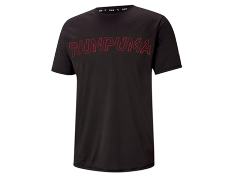 Camiseta de Hombre para Running PUMA Logo Negro (M)