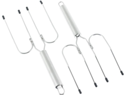 JILLIOPER Tenedores multiusos para trinchar, mango ergonómico para mayor comodidad, elevadores de pavo de acero inoxidable, juego de 2, perfectos para asados y 