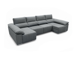 Mega Sofá Cama Barcelona Chaise Longue Con Arcon, 335cm, Gris