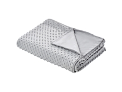Funda de manta pesada en tela gris claro 135 x 200 cm BELIANI Callisto