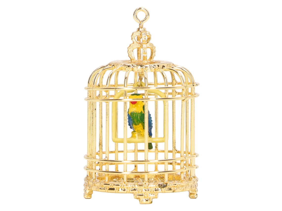 Jaula De Metal En Miniatura Para Pájaros, Ideal Para Casas De Muñecas A Escala 1/12 Y 1/6. Accesorio Decorativo Dorado.